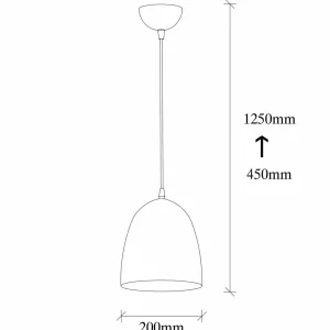Clearance Opviq Suspension Tattoo 2375, noir, métal, Ø 20 cm