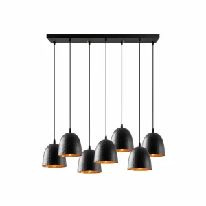 Cheap Opviq Suspension Tattoo 6181, noir, métal, à 7 lampes
