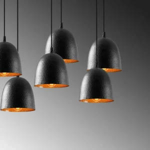 Cheap Opviq Suspension Tattoo 6181, noir, métal, à 7 lampes