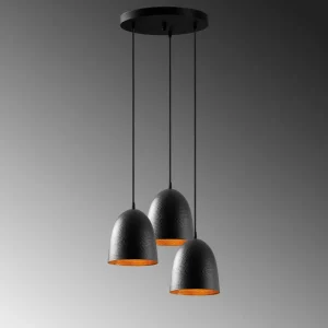 Cheap Opviq Suspension Tattoo 6168, noir, métal, à 3 lampes rond