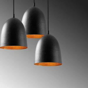 Cheap Opviq Suspension Tattoo 6168, noir, métal, à 3 lampes rond