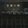 Fashion NOWA GmbH Suspension Telesto abat-jour en verre, à 4 lampes