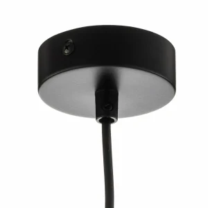Fashion Lamkur Suspension Teo avec abat-jour en verre, chromée