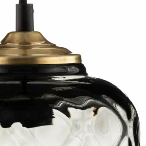 Fashion Solbika Lighting Suspension Tezeusz Abat-jour en verre gris fumé Ø 17cm