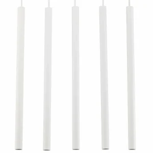 Hot Euluna Suspension Thin, blanc, à 5 lampes, Linear