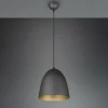 Best Reality Leuchten Suspension Tilda, à une lampe, noire/dorée Ø 25 cm