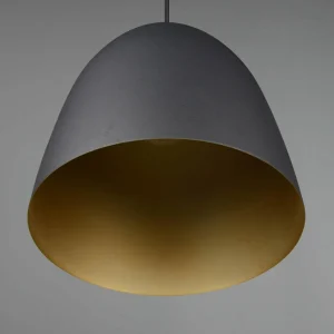 Best Reality Leuchten Suspension Tilda, à une lampe, noire/dorée Ø 25 cm