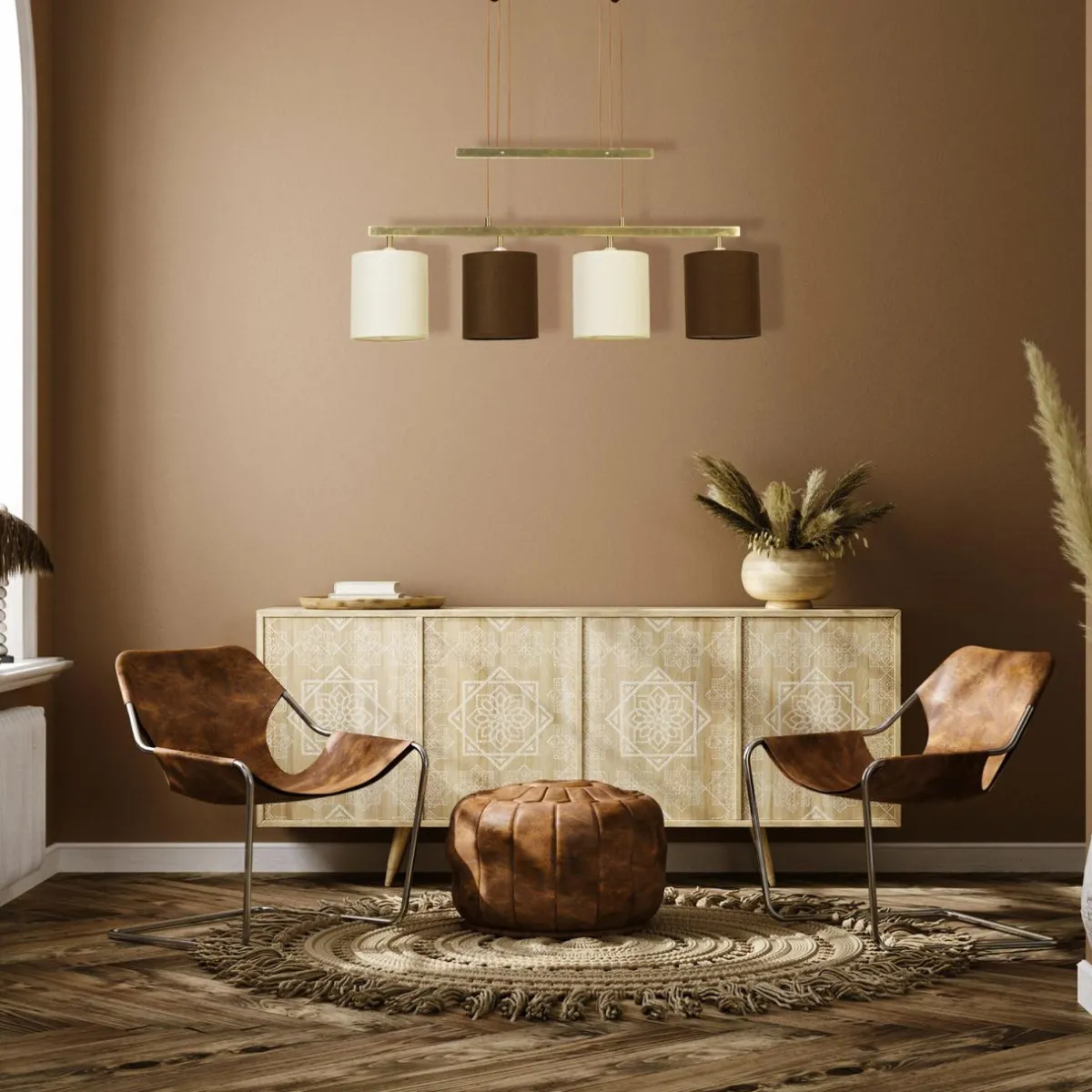 suspension_tilde_abatjour_textile__l_brunbeige_0.webp Cheap Näve Suspension Tilde abat-jour textile 4 l, brun/beige