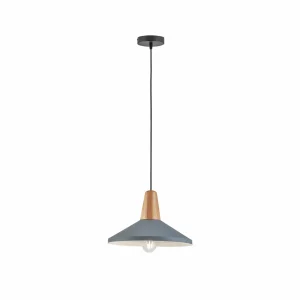 Discount Viokef Suspension Tom avec élément en bois, bleu-gris