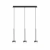 Flash Sale Mantra Iluminación Suspension Tonic, noir/clair, poutre, 3 lampes, métal, verre