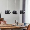 Outlet Domiluce Suspension Tornado à 3 lampes, noire