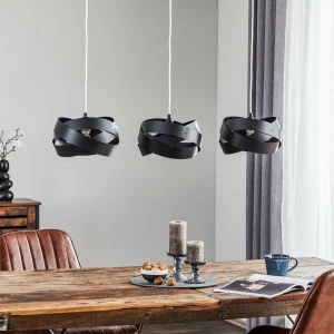 Outlet Domiluce Suspension Tornado à 3 lampes, noire
