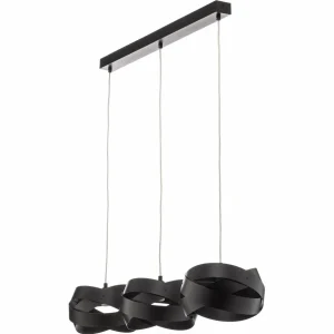 Outlet Domiluce Suspension Tornado à 3 lampes, noire