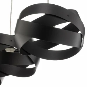 Outlet Domiluce Suspension Tornado à 3 lampes, noire