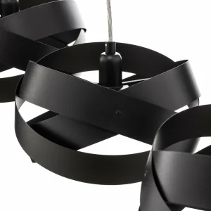 Outlet Domiluce Suspension Tornado à 3 lampes, noire