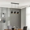 Sale SIGMA Suspension Trial, 3 lampes linear, noir/or