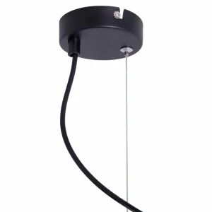 Store Näve Suspension Triton noire et dorée, quatre lampes