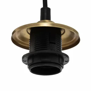 Best Solbika Lighting Suspension Tube avec abat-jour en verre brun clair Ø 25cm