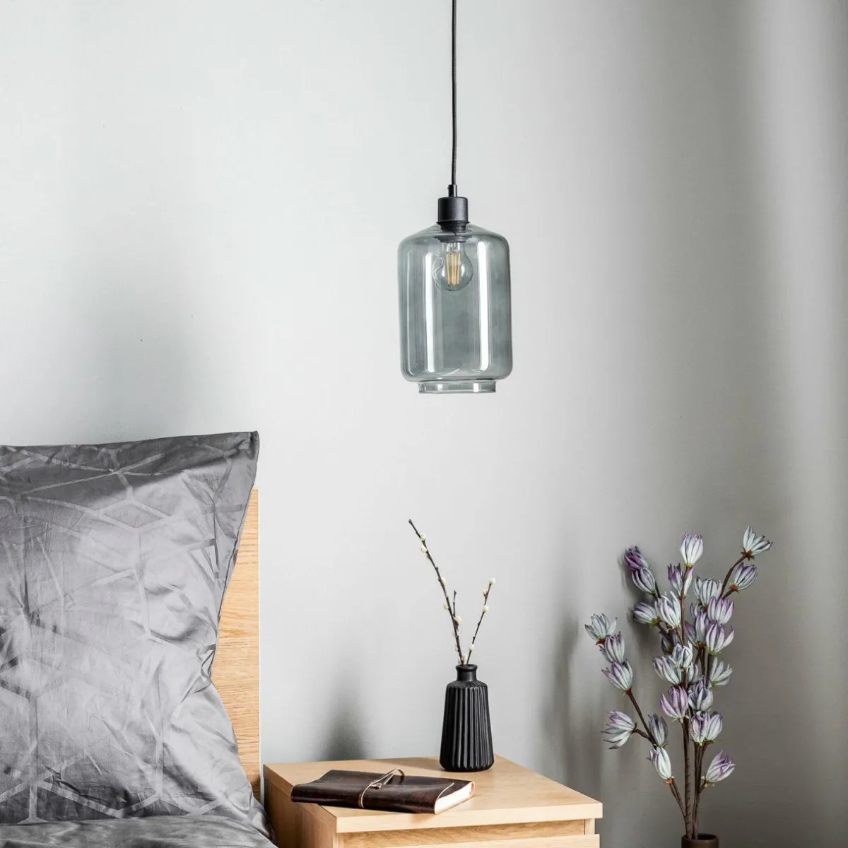 suspension_tube_avec_abatjour_en_verre_gris_fum__cm_0.webp Cheap Solbika Lighting Suspension Tube avec abat-jour en verre gris fumé Ø 17cm