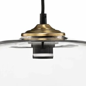 Cheap Solbika Lighting Suspension Tube avec abat-jour en verre transparent Ø 25cm