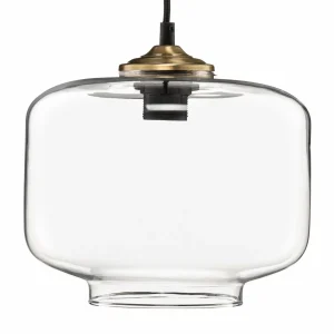 Cheap Solbika Lighting Suspension Tube avec abat-jour en verre transparent Ø 25cm