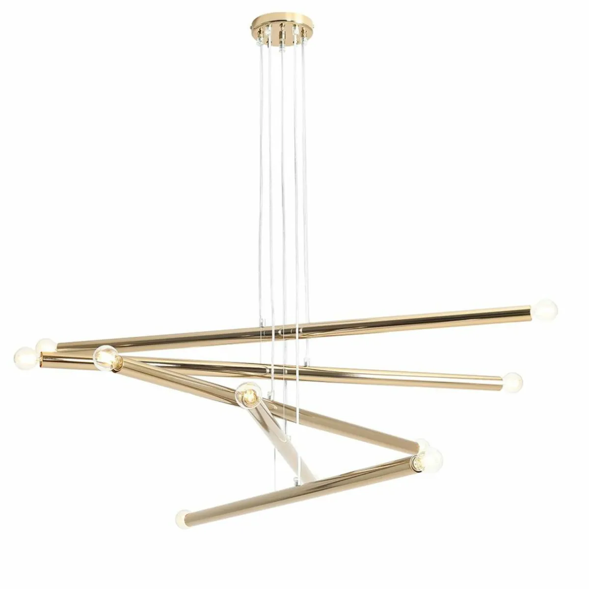 suspension_tubo_dore__dix_lampes_0.webp Outlet Euluna Suspension Tubo dorée à dix lampes