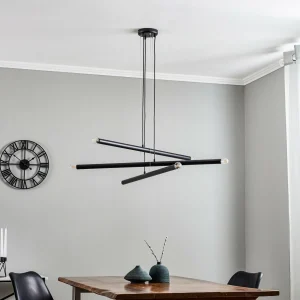 Discount ALDEX Suspension Tubo, noire, à 6 lampes
