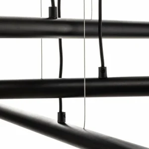 Discount ALDEX Suspension Tubo, noire, à 6 lampes