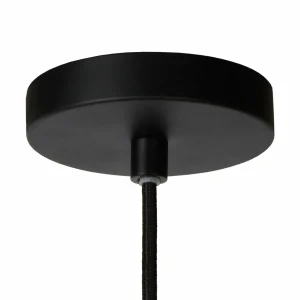 Discount Lucide Suspension Tycho, à 6 lampes, noire/gris fumé