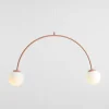 Flash Sale ALDEX Suspension Una 2, métal, verre, à 2 lampes, rouge corail