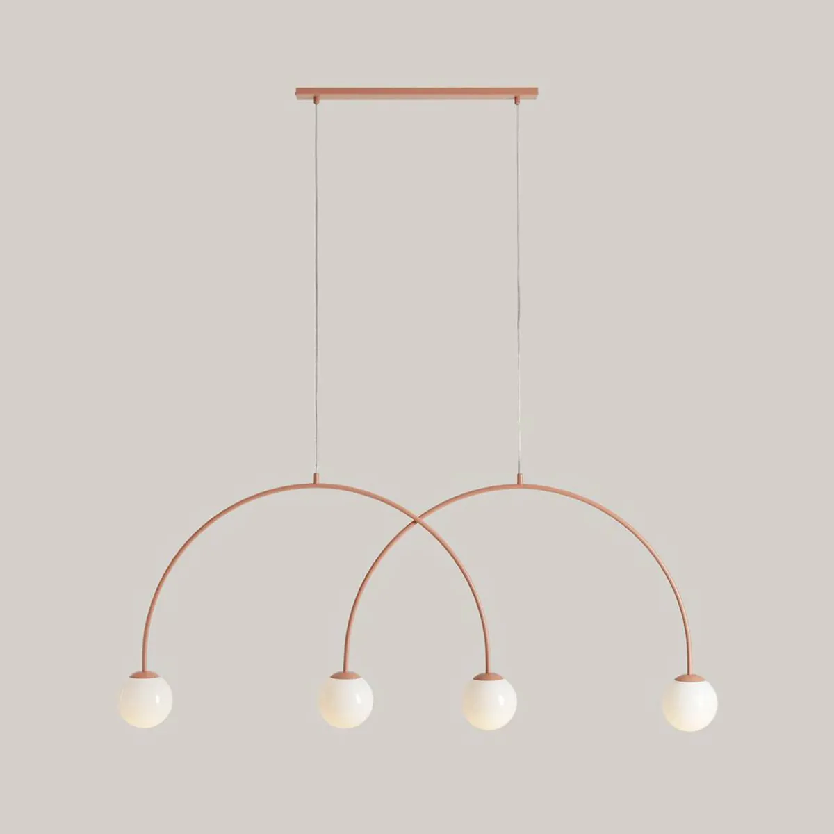 suspension_una__mtal_verre___lampes_rouge_corail_1-1.webp Cheap ALDEX Suspension Una 4, métal, verre, à 4 lampes, rouge corail