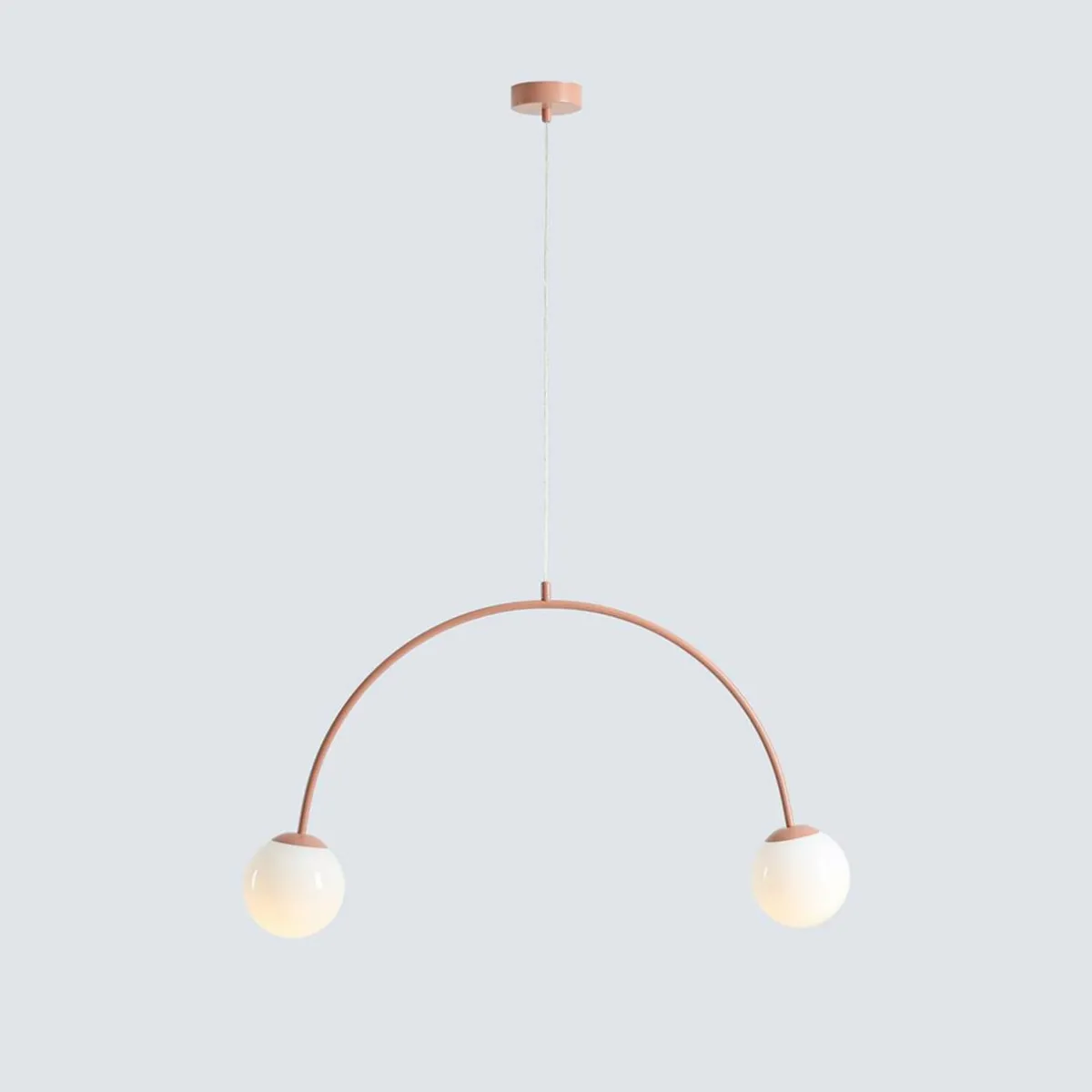 suspension_una__mtal_verre___lampes_rouge_corail_1.webp Flash Sale ALDEX Suspension Una 2, métal, verre, à 2 lampes, rouge corail