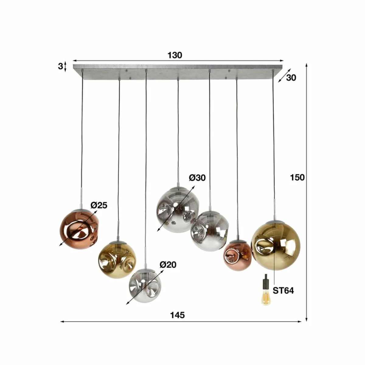 suspension_valerya_sphres_verre__sept_lampes_1.webp Cheap Zijlstra Suspension Valerya, sphères verre, à sept lampes