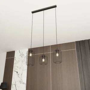 Shop EMIBIG LIGHTING Suspension Vander, 3 lampes, 60 cm, noir, métal, E27