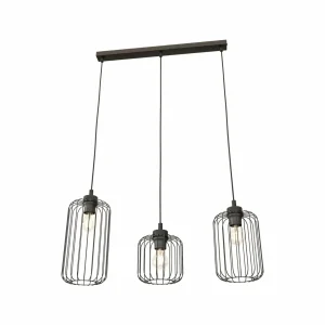 Shop EMIBIG LIGHTING Suspension Vander, 3 lampes, 60 cm, noir, métal, E27