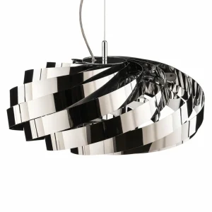 Clearance Domiluce Suspension Vento, chromé-nickelé, Ø 60 cm, métal