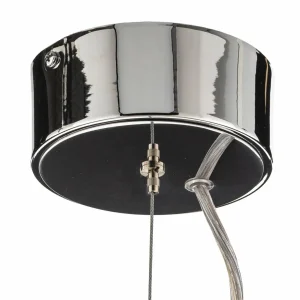 Clearance Domiluce Suspension Vento, chromé-nickelé, Ø 60 cm, métal