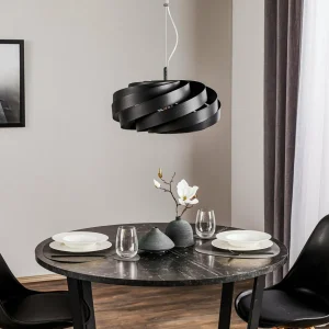 Store Domiluce Suspension Vento, noir, Ø 50 cm, métal, E27