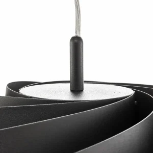 Store Domiluce Suspension Vento, noir, Ø 50 cm, métal, E27