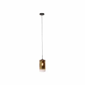 Store Freelight Suspension Ventotto, noir/or, Ø 15 cm, verre