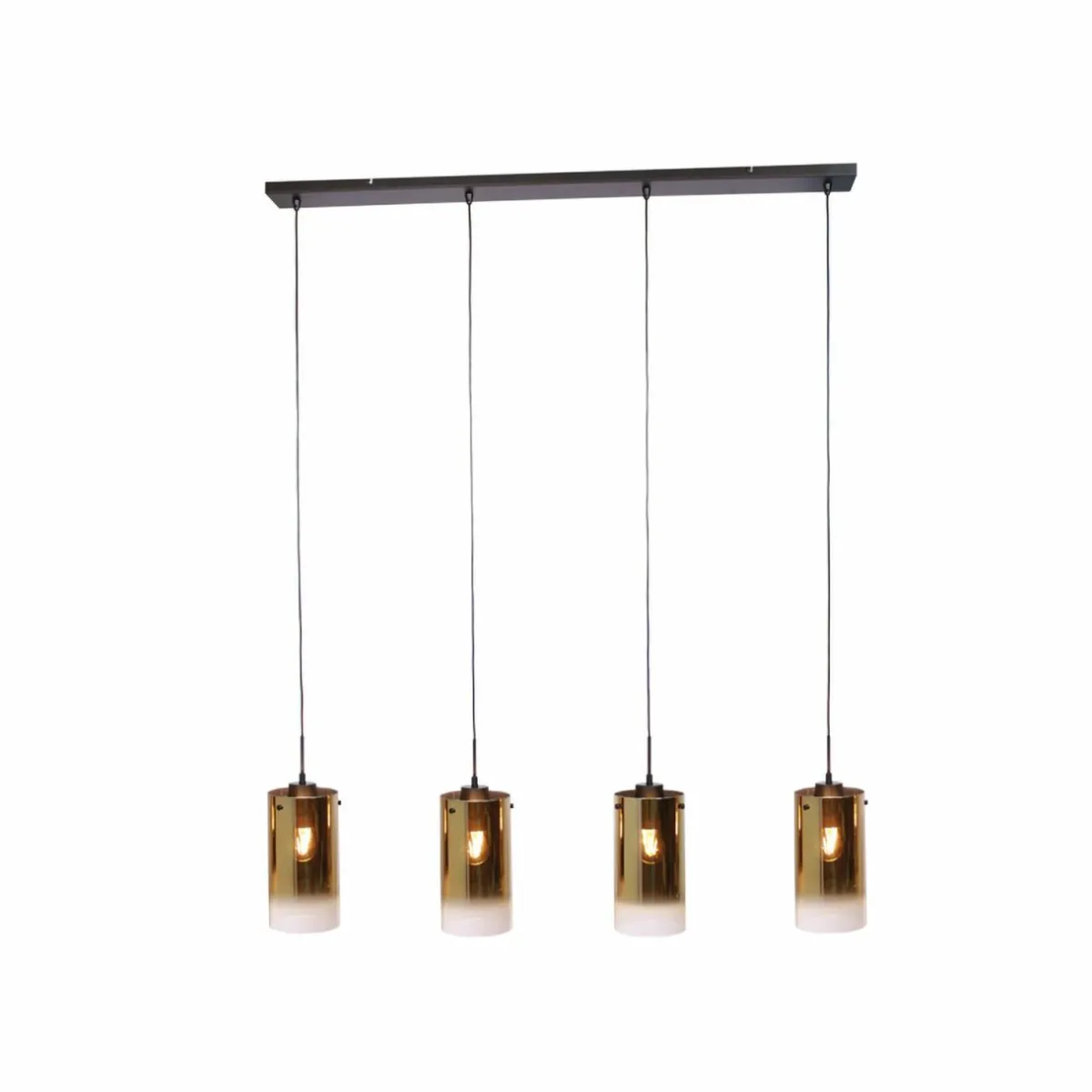 suspension_ventotto_noiror_longueur__cm___lampes_0.webp Shop Freelight Suspension Ventotto, noir/or, longueur 125 cm, à 4 lampes.