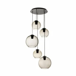 Hot Nowodvorski Lighting Suspension Vetro en verre à 5 lampes