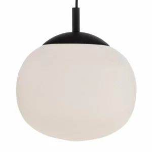 Clearance TK Lighting Suspension Vibe, verre blanc opalin, Ø 25 cm