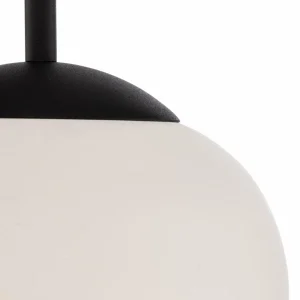 Clearance TK Lighting Suspension Vibe, verre blanc opalin, Ø 25 cm