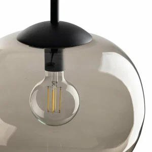 Fashion TK Lighting Suspension Vibe, verre brun-transparent, Ø 20 cm