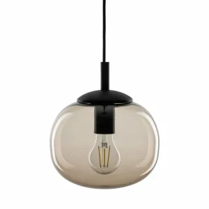 Fashion TK Lighting Suspension Vibe, verre brun-transparent, Ø 20 cm