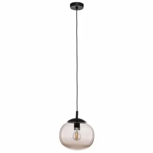 Cheap TK Lighting Suspension Vibe, verre brun-transparent, Ø 25 cm