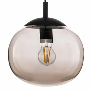 Cheap TK Lighting Suspension Vibe, verre brun-transparent, Ø 25 cm