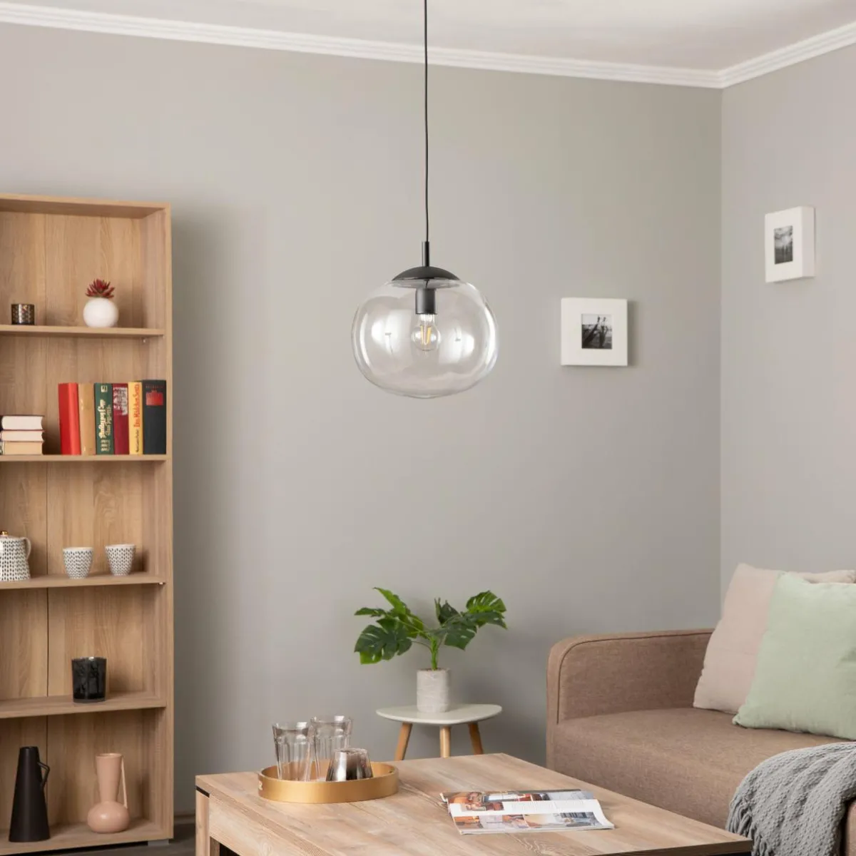 suspension_vibe_verre_clair___cm_0-3.webp Store TK Lighting Suspension Vibe, verre clair, Ø 30 cm