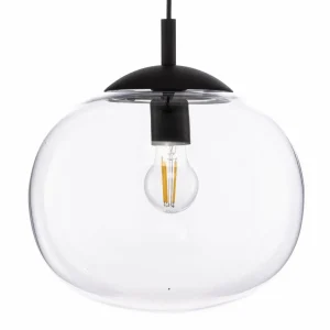 Store TK Lighting Suspension Vibe, verre clair, Ø 30 cm